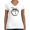 Women's Fine Jersey V-Neck Tee Thumbnail