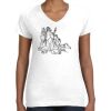 Women's Fine Jersey V-Neck Tee Thumbnail