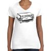 Women's Fine Jersey V-Neck Tee Thumbnail