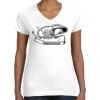 Women's Fine Jersey V-Neck Tee Thumbnail