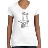 Women's Fine Jersey V-Neck Tee Thumbnail