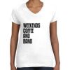 Women's Fine Jersey V-Neck Tee Thumbnail